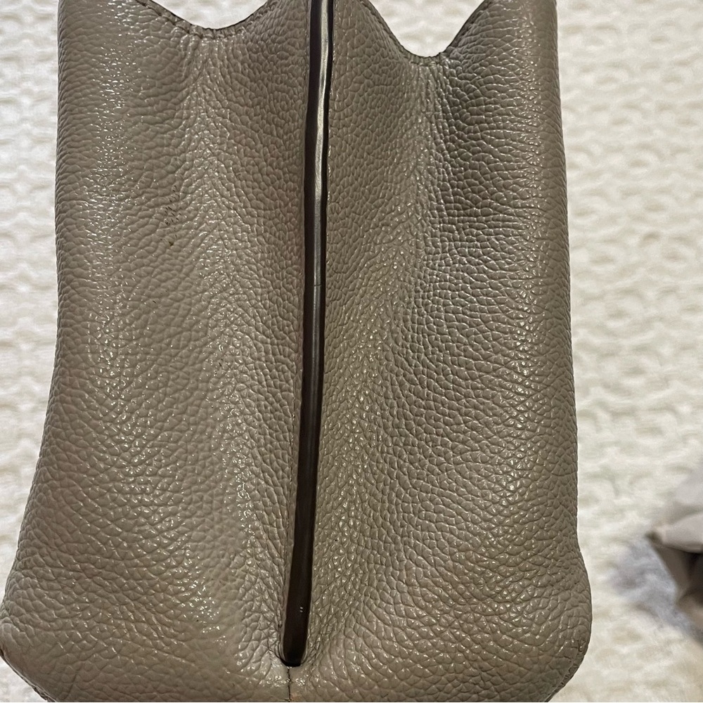 Michael Kors Small Teagan Messenger Tote Bag Silver Chain Handle~~Gray - Picture 9 of 12